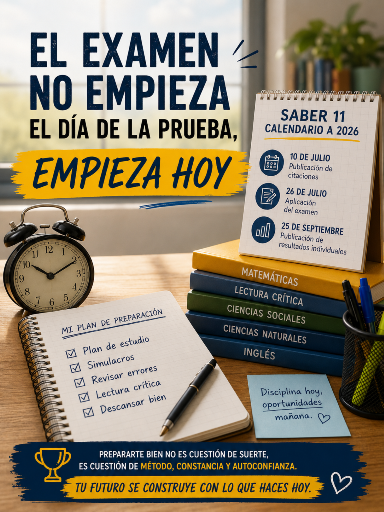 El examen no empieza el día de la prueba